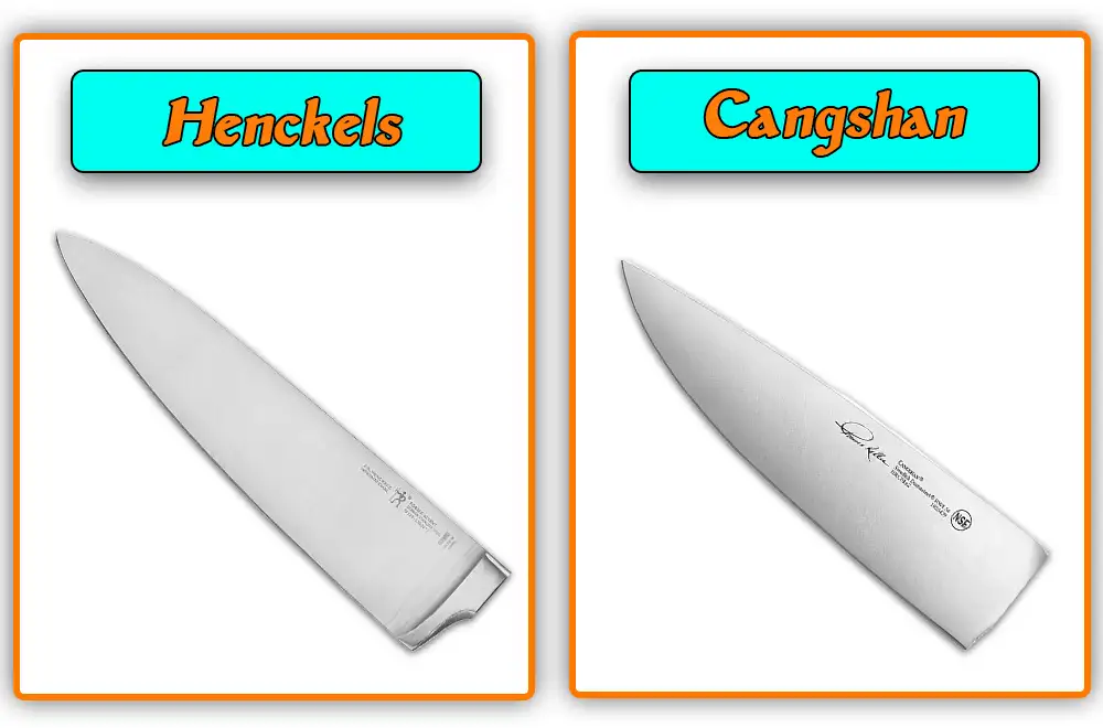 Blade Structure Cangshan vs Henckels Blade Structure Cangshan vs Henckels