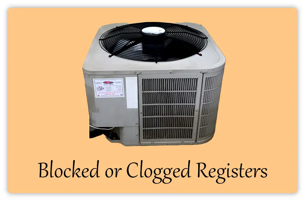 Blocked or Clogged Registers of AC Blocked or Clogged Registers of AC