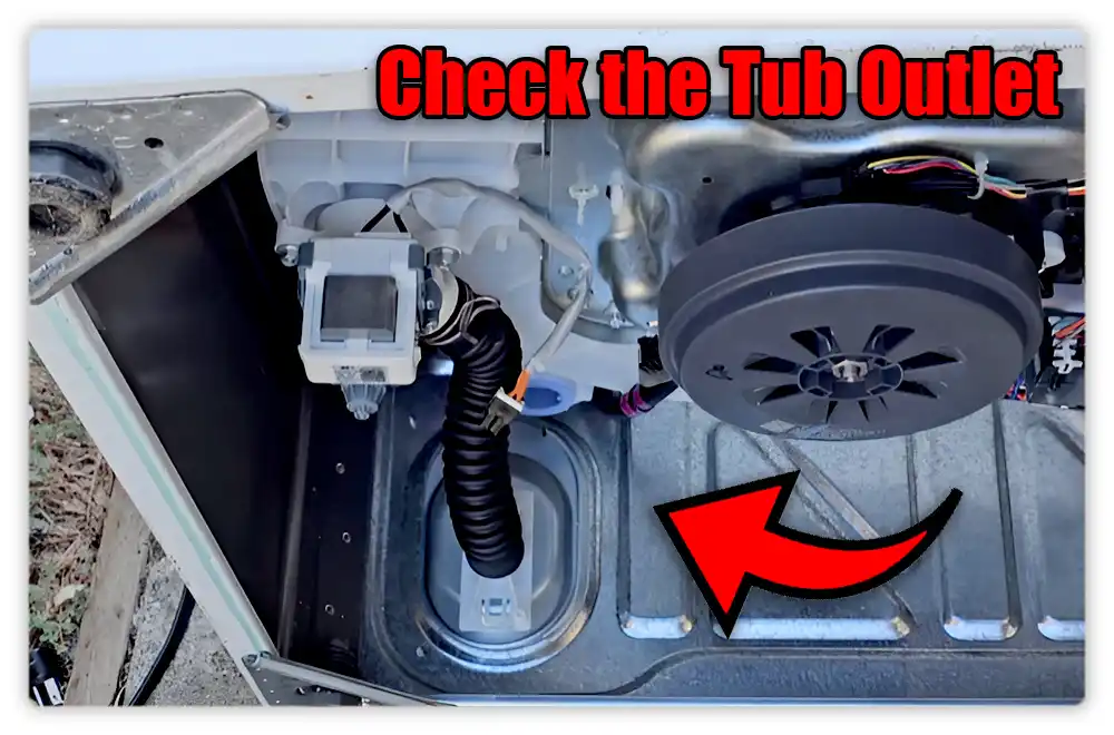 Check the Tub Outlet for GE Washer Not Draining Check the Tub Outlet for GE Washer Not Draining