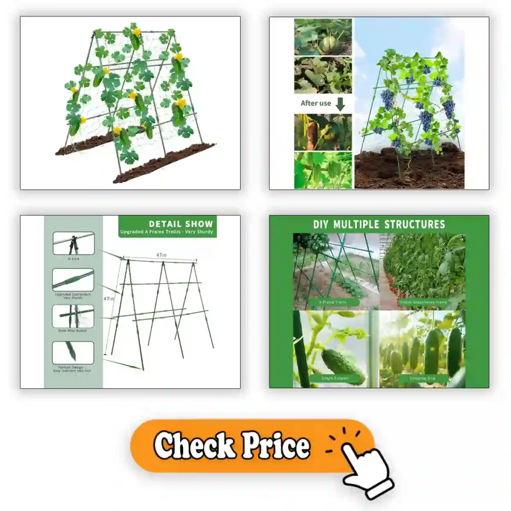 Cucumber Trellis Heavy-Duty A-Frame Trellis Plant Supports