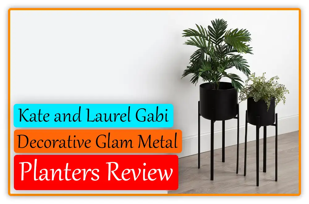 Kate and Laurel Gabi Decorative Glam Metal Planters 1 Kate and Laurel Gabi Decorative Glam Metal Planters