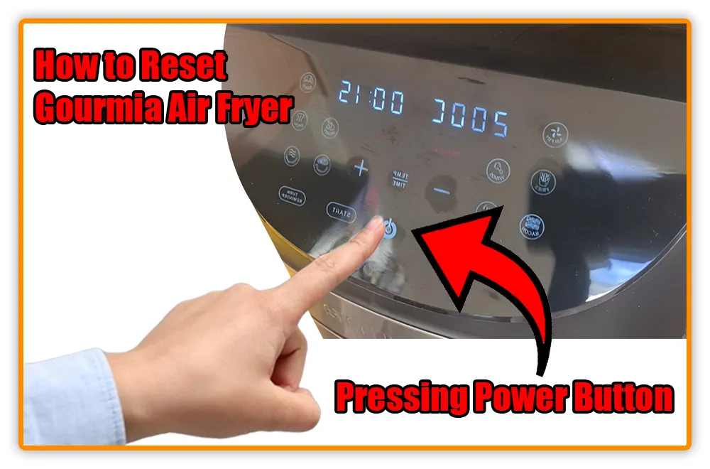 Resetting Gourmia Air Fryer Using Power Button