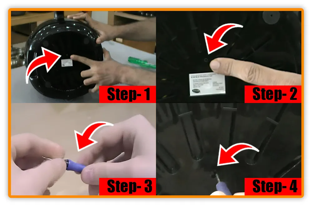Resetting Gourmia Air Fryer Using the Reset Button