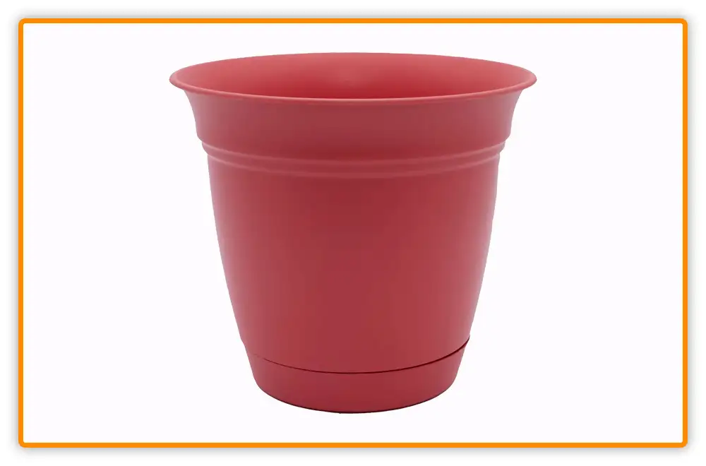 The HC Companies Eclipse Round Planter with Saucer 1 The HC Companies Eclipse Round Planter with Saucer